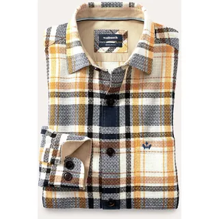 Walbusch Herren Das Overshirt Gelb kariert
