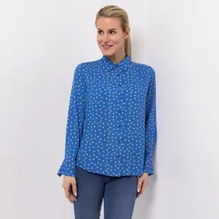 EVA LUTZ Bluse, Langarm Kragen aus ECOVERO Viskose leger weit
