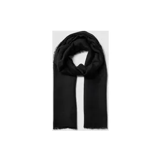 Schal mit ausgefransten Abschlüssen, Black, 1