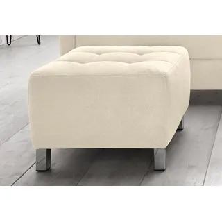 sit&more Hocker Pablo Kunstleder 58 x 43 x 58 cm Beige