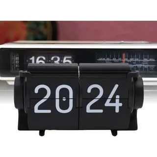 Klappbare Tischuhr, Mechanische Klappuhr Mit Usb-anschluss, Wecker Und Kalender, Selbstwechselnde Pvc-klappuhr, Abmessungen 11 X 6 X 6 Cm / 4,3 X 2,4 X 2,4 Zoll