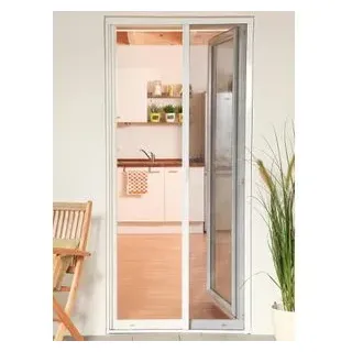 Culex Fliegengitter Alu Smart weiß, für Türen, mit Rahmen, mit Rollo, 160x220cm