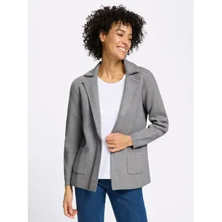 Sieh an! Strickblazer in Steingrau 46