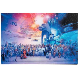 Poster REINDERS "Star Wars - legacy characters", blau (farbe bild(er): blau), B:91,5cm H:61cm T:0,1cm, Bilder, Poster, Kinderzimmer - Blau - 150 gr. Papier - 91,5x61 cm