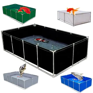 Großer gerahmter rechteckiger Swimmingpool, oberirdischer Stahlrahmen, Outdoor-Gartenpool für Familien & Kinder, Kapazität, einfache Montage, robuster Metallrahmen, inklusive Reparaturflicken