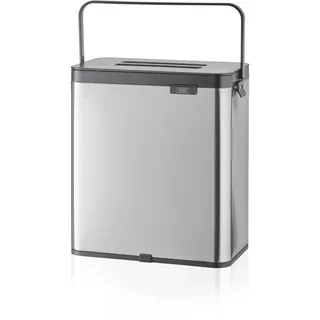 KHG Abfalleimer 8 Liter - Mülleimer mit Klebepad für Wandmontage ohne Bohren & Haken zum Einhängen - Herausnehmbarer Inneneimer, abnehmbarer Deckel - Ideal für Küche & Bad