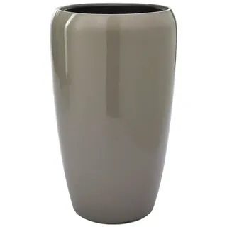 Flingora Bodenvase Gloria, mit Einsatz - Fiberglas - Indoor & Outdoor - Taupe - Höhe 68 cm beige Ø 43 cm x 68 cm