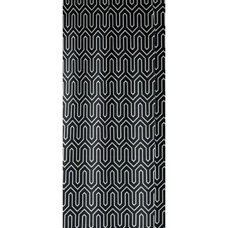 KS Handel 24 Textil Duschvorhang Ethnic Schwarz Weiss 120x180 cm, inkl. Duschvorhangringe inkl. Beschwerung