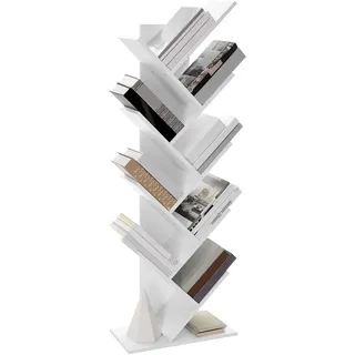 VASAGLE Bücherregal 50 x 25 x 141,5 cm Weiß