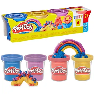 Hasbro Play-Doh 4er-Pack Schimmerglanzknete Knete