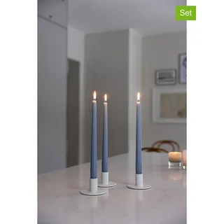Liljeholmens Candle 2er-Set: Stabkerzen "Prisma" in Blau - 2x 4 Stück