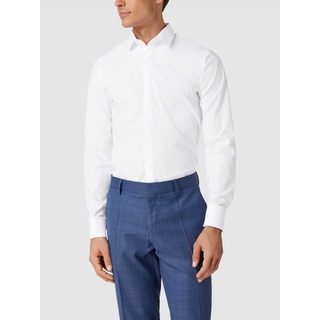 Slim Fit Business-Hemd mit Kentkragen Modell 'URBAN KENT', Weiss, 37