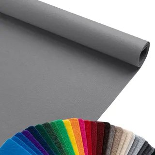 Primaflor Rips Messeteppich Dublin | 200x400 cm | Grau | Meterware
