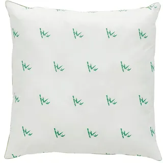 Yatas Kopfkissen, Weiß, Textil, Blätter, Füllung: Polyester, 80x80x20 cm, Hohenstein, Oeko-Tex® Standard 100, Made in Turkey, feuchtigkeitsregulierend, weich und anschmiegsam, formstabil, für alle Schlafpositionen geeignet, atmungsaktiv, Schlaftextilien, Kopfkissen & Nackenkissen, Kopfkissen