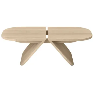 blomus Couchtisch -AVIO- Sofatisch: Abgerundete Formen und symmetrisches Design, Eichenholz, Hochwertig, Modernes Design, Beistelltisch, Hocker, Sofatisch braun 100 cm x 31 cm x 54 cm