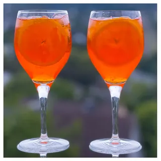 Topkapi Aperol Spritz Set Birlenbach – 6 Stück Cocktail Kelch Gläser 420ml | Bleifreies Kristallglas für Aperol Spritz, Lillet, Hugo, Amalfi, Weingetränke und mehr, Ideal für Gastronomie und Haushalt