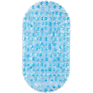 Relaxdays Badewannenmatte Blau