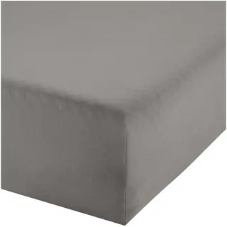 Erwin Müller Spannbettlaken Jersey-Baumwolle 180 x 200 - 200 x 220 cm grau