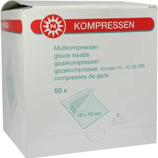 NOBAMED MULLKOMPRESSEN 10x10CM 8F STERIL 50x2 st