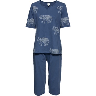 Baumwoll-Pyjama, Druck blau, 48/50