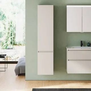 Burgbad Lin20 Hochschrank 40 x 34,5 x 176 cm Weiß Eiche