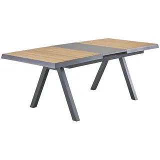 dasmöbelwerk Gartentisch Ausziehtisch 160/210 x 100 x 75 cm Grau