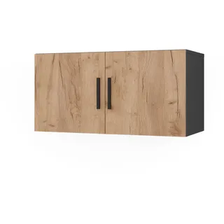 Vicco Aufsatzmodul 80 x 40 x 37 cm Anthrazit/Goldkraft Eiche
