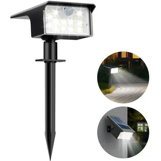 nipify Solarlampen für Außen mit Bewegungsmelder [62 LED] Solarstrahler für Außen Garten, IP65 Wasserdicht Solar Gartenleuchten Solarleuchten LED Solar Strahler Aussen Weg Hof Gehweg - Kaltweiß