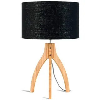 Good & Mojo Tischleuchte GOOD\u0026MOJO, Schwarz, Textil, Bambus, 54 cm, LED-Leuchtmittel austauschbar, Lampen & Leuchten, Innenbeleuchtung, Tischlampen, Tischlampen