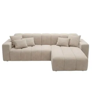 GRAINGOLD Ecksofa L-Form Sofa, Ecksofa, Wohnzimmer, Ecksofa - Eckcouch, Beige, Rechts) Nork - Moderne