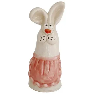 Kaufhaus le petit Tierfigur Gartenstecker Zaunhocker Hase Frau Garten Deko Skulptur Figur Objekt, Zaunsitzer Zaunfigur Dekofigur Dekoskulptur Dekoobjekt aus Keramik