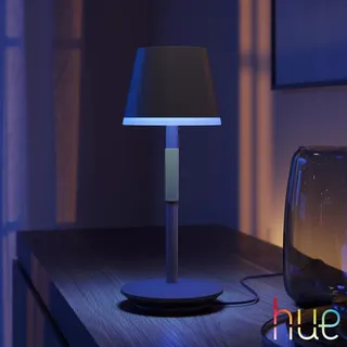 PHILIPS Hue White & Color Ambiance Go RGBW Akku LED Tischleuchte, 40459500,