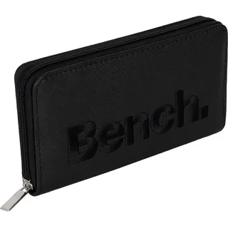 Bench Größe  XXL Damen Geldbörse (90005) Portemonnaie Reißverschluss Schwarz - Schwarz