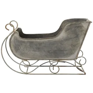 Chic Antique Dekoobjekt Chic Antique Deko Schlitten Vintage Winterdeko Weihnachtsdeko 26cm silberfarben