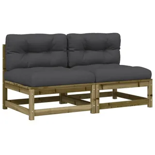 vidaXL Gartensofa Loungesofa weiß