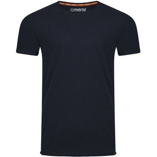 riverso Herren Basic T-Shirt RIVLenny Regular Fit Regular Fit Blau L