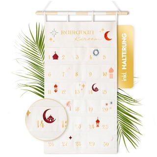 Amari Wandkalender AMARI ® Ramadan Wandkalender aus Stoff mit Befestigungsstange