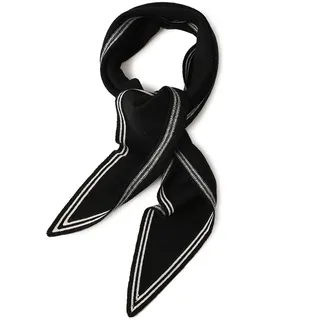YUONNY 100% Kaschmir Diamant Schal Klein Halstuch, Super Weiche Warme Strickschal für Damen Mädchen, Frühling Herbst Vielseitiges Dreieckstuch, Kurze Gestrickt Kaschmir Kragenschals, Black