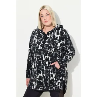 Ulla Popken Sweatshirt Teddyfleece Schwarz 54