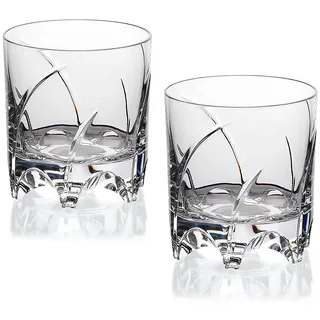 CRISTALICA Whiskyglas Drehbecher German Roulette verschiedene Doerten transparent aus Bleikristall 225ml (2, München)