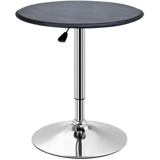 Homcom Bartisch rund 63 x 63 x 67-93 cm Schwarz