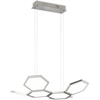 Pendellampe Pendelleuchte Esstischlampe Deckenlampe Deckenleuchte, Dimmbar, Metall Acryl Aluminium, 26w 3000k 2000lm Led Wofi 6323.01.64.8000