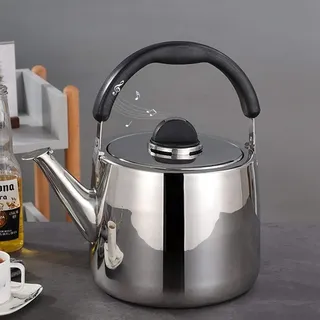 Wasserkessel Pfeifkessel für Herd Induktionskocher Elektrische Edelstahl Tee Kessel Whistling Teekanne Wasserflasche 2l / 3L / 5L7L Teekessel (Color : 3L)