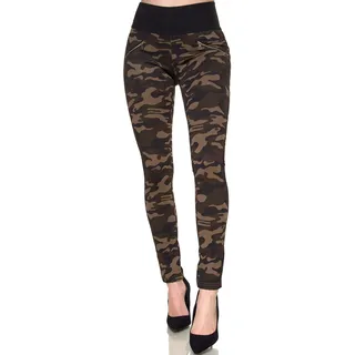 Elara Miss Anna Damen Stretch Hose Skinny Jegging Chunkyrayan A08-92 Camouflage 50 (5XL) - 50 Slim
