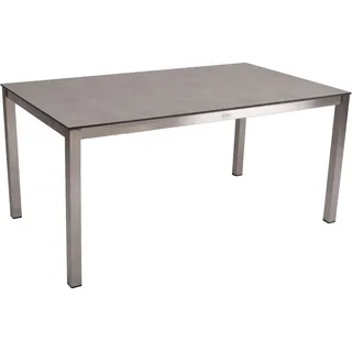 Garden Pleasure Tisch SIENNA 158 x 90 cm, Edelstahl / HPL Betonoptik
