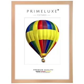 PrimeLuxe Holz Bilderrahmen 50 x 75 cm (Bildmaß) in Buche Natur | Farbe und Größe wählbar | Rahmen für Poster | Puzzle | Foto collage | MADE IN GERMANY