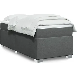 vidaXL Boxspringbett 80 x 200 cm Dunkelgrau