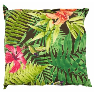 GO-DE Hockerauflage TROPICAL, Mehrfarbig , Grün, , Textil , Floral , Füllung: Schaumstoff, Vlies , 50x7x50 cm , Heimtextilien, Wohntextilien, Sitzkissen