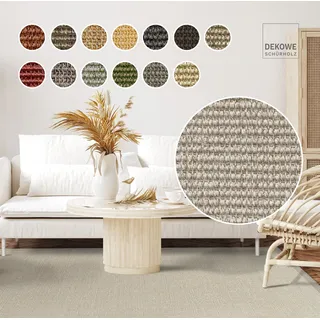 Sisalteppich DEKOWE "Mara S2 mit Bordüre", grau (kieselgrau), B:120cm H:5mm L:170cm, Sisal, Teppiche, Sisalteppich, Flachgewebe, Material: 100% Sisal, Wohnzimmer, Kundenliebling