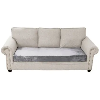 Rosnek Sofahusse 1-4Sitze, Stretch, Samt, Couch Sitzbezug, Sofa Sitzkissenbezug, Sitzkissenschutz Abdeckung grau 170 cm